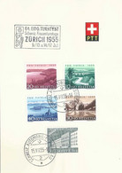 Sonderstempel  "Eidg.Turnfest, Schweiz.Frauenturntage Zürich"  (Pro Patria Satzfrankatur)          1955 - Briefe U. Dokumente