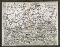 CARTE PLAN 1913 ALLEMAGNE DEUTSCHLAND - LES ALPES BAVAROISES - CHEMINS DE FER EISENBAHN - Topographical Maps