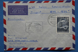 Z4 AUTRICHE BELLE LETTRE 1958  WIEN JAHRE FLUGPOST POUR GERMANY + AFFRANCHI. INTERESSANT - Sonstige & Ohne Zuordnung