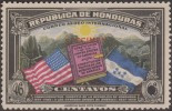 Honduras 1937 Y&T PA 79. Perforé & Surchargé Specimen. Constitution Des États-Unis. Montagnes, Stars And Stripes Soleil - Timbres