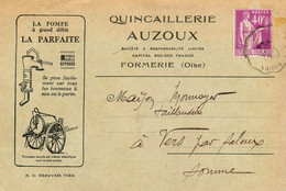 Formerie * Quincaillerie AUZOUX  * Pompe LA PARFAITE * CPA Publicitaire Ancienne Illustrée * Pub Publicité - Formerie