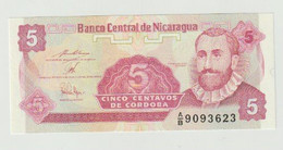 Banknote Banco Central De Nicaragua 5 Centavos 1991 UNC - Nicaragua