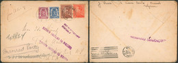 Guerre 40-45 - Affranch. Mixte (Poortman) Sur L. Par Avion (Manusc.) De Bruxelles > New-York + Griffes Violettes "Not In - Guerra '40-'45 (Storia Postale)