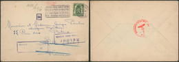 Guerre 40-45 - N°425 Sur Lettre Expédiée De Bruxelles (1941) + N° De Censeur "56" > Lille (Nord) / Retour, Contenu Non A - Guerra '40-'45 (Storia Postale)