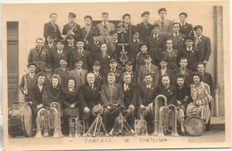 63 CHATELDON Carte Photo De La Fanfare - Chateldon