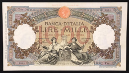 1000 LIRE Regine Del Mare Fascio Roma 21 10 1938 Rara Pressata E Scritta Cancellata Bel Bb+ LOTTO 1500 - 1000 Liras