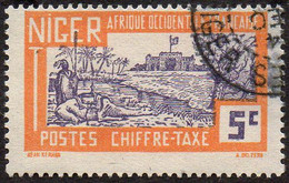 Niger Obl. N° Taxe 11 - Chameau Baraqué Le 5c Jaune-foncé Et Violet - Used Stamps