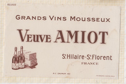 21/265 Buvard VINS MOUSSEUX VEUVE AMIOT ST HILAIRE ST FLORENT - Liqueur & Bière