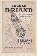 21/266 Buvard COGNAC BRIAND BOUTILLIER DELAURIERE - Licores & Cervezas