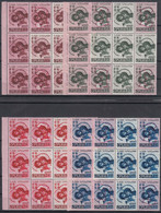 Germany Occupation Of Serbia - Serbien 1941 Mi#54-57 In Blocks Of 12, Mint Never Hinged, Spitz Up, Gravers, Mark "C" L/r - Occupation 1938-45