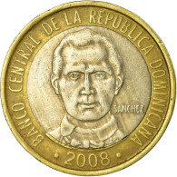 Monnaie, Dominican Republic, 5 Pesos, 2008, TTB, Bi-Metallic, KM:89 - Dominicaine