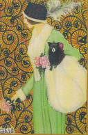 A13718- WOMAN AND THE DOG ILLUSTRATION SIGNED BY MELA KOEHLER REPRO  POSTCARD - Koehler, Mela