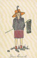 A13744-YOUNG GRIL WITH A HAT  ILLUSTRATION SIGNED BY MELA KOEHLER REPRO  POSTCARD - Köhler, Mela