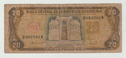 Used Banknote Banco Central De La Republica Dominicana 20 Pesos 1998 - Repubblica Dominicana
