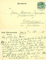 Hanau Main 1910 " Evang.Kirchenverwaltung Rückertstr.11 " Frankierter Bedarf Geschäfts- Postkarte > Gelnhausen - Dillenburg