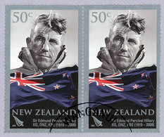 New Zealand 2008 Mountains Berge Mountaineering Edmund Hillary Pair USED - Oblitérés