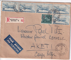 BELGIQUE - 1948 - POSTE AERIENNE Sur ENVELOPPE RECOMMANDEE De BRUXELLES => AKETI (CONGO BELGE) ! - Andere & Zonder Classificatie