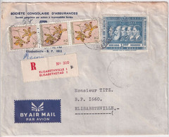1958 - CONGO BELGE - ENVELOPPE LOCALE ! RECOMMANDEE De ELISABETHVILLE - Brieven En Documenten