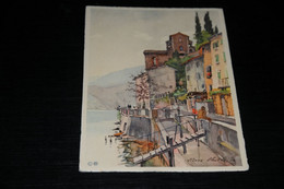 31055-                       SUISSE, MORCOTE, L'ECOLE / WATERCOLOR - Morcote