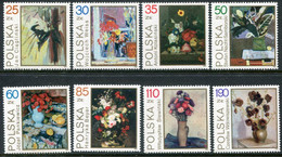 POLAND 1989 Floral Paintings MNH / **.  Michel 3237-44 - Ungebraucht