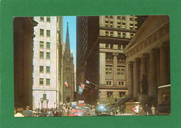 NEW YORK CITY  WALL STREET   CPM Année 1970 Voitures D'époque - Wall Street