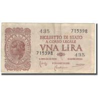 Billet, Italie, 1 Lira, 1944, 1944-11-23, KM:29b, TB+ - Regno D'Italia – 1 Lira
