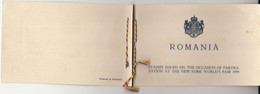 ROMANIA PARTICIPATION TO NEW YORK WORLD FAIR, BOOKLET, 1939, ROMANIA - Postzegelboekjes