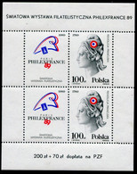 POLAND 1989 Bicentenary Of French Revolution Block MNH / **.  Michel Block 108 - Blokken & Velletjes