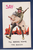 CPA Cochon Non Circulé Caricature Satirique Militaria Kaiser Germany Angleterre - Cerdos