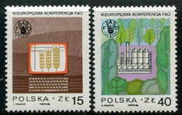 POLAND 1988 FAO Conference MNH / **.  Michel 3156-57 - Unused Stamps