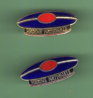 MARINE NATIONALE *** POMPON ** Lot De 2 Pin's Differents *** 0094 - Army