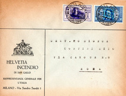 ITALIA REGNO - VOLO SPECIALE CAPRERA ROMA SU BUSTA COMMERCIALE VIAGGIATA 05/06/1932 - Storia Postale (Posta Aerea)
