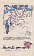 21/314 Buvard LA VACHE QUI RIT N°10 LE CIRQUE ALAIN SAINT OGAN Abimé Coins Bas - Leche