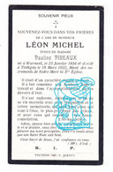 DP Léon Michel ° Warnant Anhée 1856 † Tintigny 1922 X Pauline Pireaux - Devotion Images