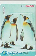 BIRDS - JAPAN - H1988 - Pinguins - PREPAID - Pingueinos