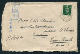 1938 Japan Catholic Mission Oita Cover - Tournai Redirected - Institut St Thomas, Leuven Belgium - Brieven En Documenten