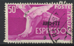 Trieste AMG-FTT, 1952, Democratica, Espresso, 50 L., Usato - Exprespost