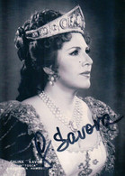 Galina Savova Soprano D'opéra Bulgare, Photo Avec Autographe (1940) 10x15 - Dédicacées