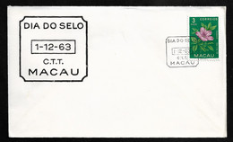 MACAU COVER - 1963 STAMP DAY - MACAU - DIA DO SELO (STB10-543) - Storia Postale