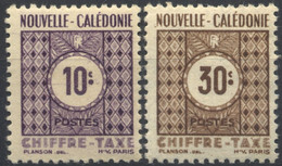 Nouvelle Calédonie, 1948, Timbres Taxe, 10-30 C., MH* - Strafport