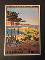 Publicité - MÉMOIRE D'UN MUR - Chemins De Fer Du Midi - Hendaye-Plage - E. Paul Champseix - 1930 - 10215 - Werbepostkarten