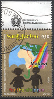 San Marino, 2013, For The Children, Malawi 0,10 Euro, Usato - Usados