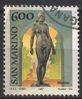 San Marino, 1987, Museo All'aperto, Scultura Di Messina, 600 L. , Usato - Used Stamps