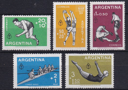 Argentinien - 706 - 710 - 3. Panamerikanische Sportspiele, Chicago - Postfrisch/**/MNH - Plongeon