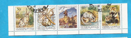 1992 2525-28 AUSVERKAUF  JUGOSLAVIJA OSLAWIEN WWF HASEN  USED - Gebruikt