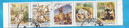 1992 2525-28 AUSVERKAUF  JUGOSLAVIJA OSLAWIEN WWF HASEN  USED - Gebraucht