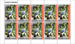 BURUNDI 2021 -  SHEETLET FEUILLET 10v - FAUNA FAUNE WILDLIFE IBIS FLAMANT FLAMANTS - RARE MNH - Flamingo's