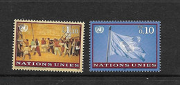 NATIONS-UNIES GENEVE 1997 DRAPEAUX YVERT N°323/24 NEUF MNH** - Timbres