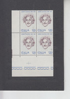 ITALIA  1979 - Sassone 1450** (quartina) - Einstein - Albert Einstein