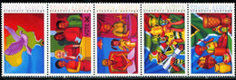 KE0494 South Africa 2004 10 Years After Apartheid Ended, National Flags And Other 5 Companies - Unused Stamps